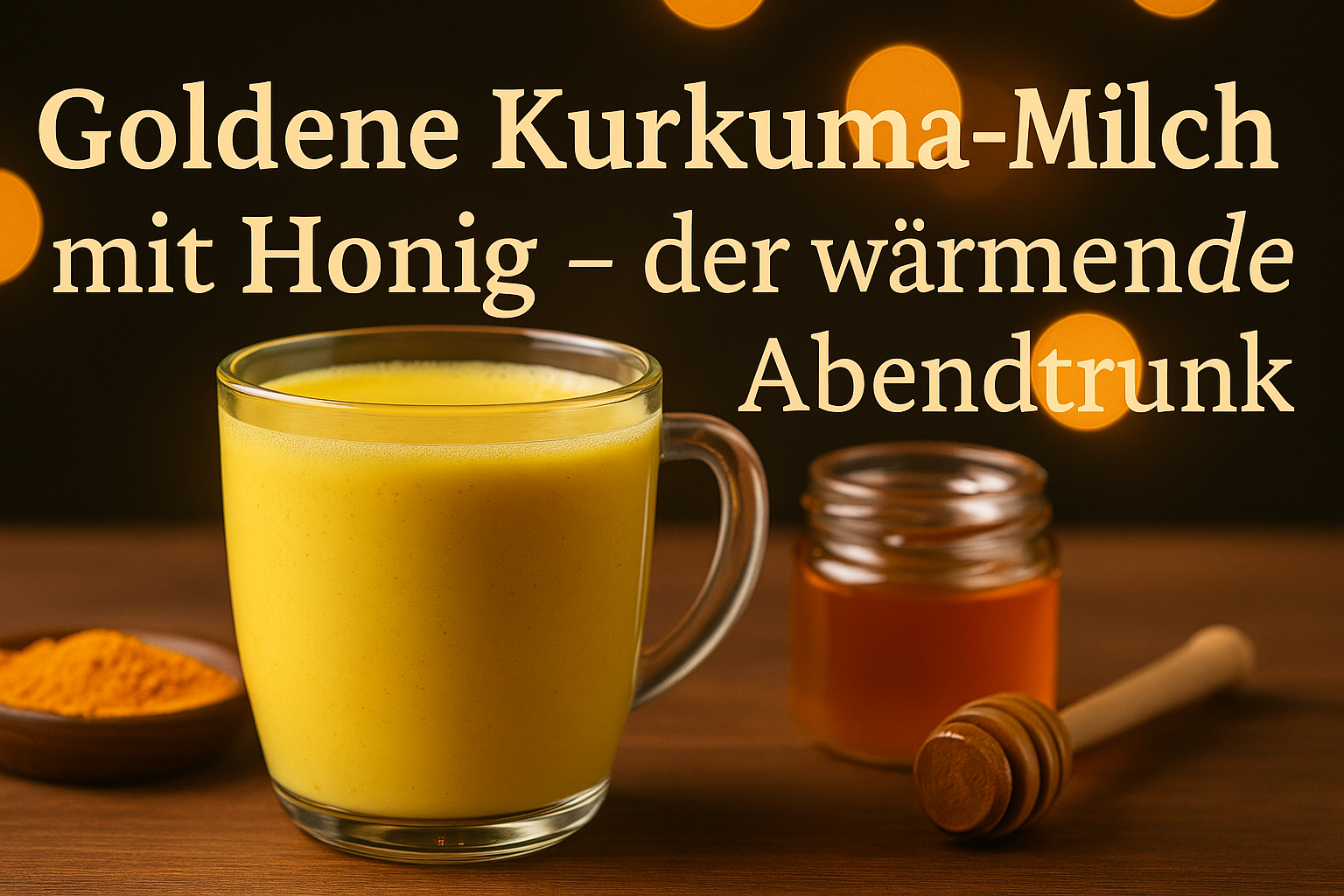 Gouden kurkuma melk met honing