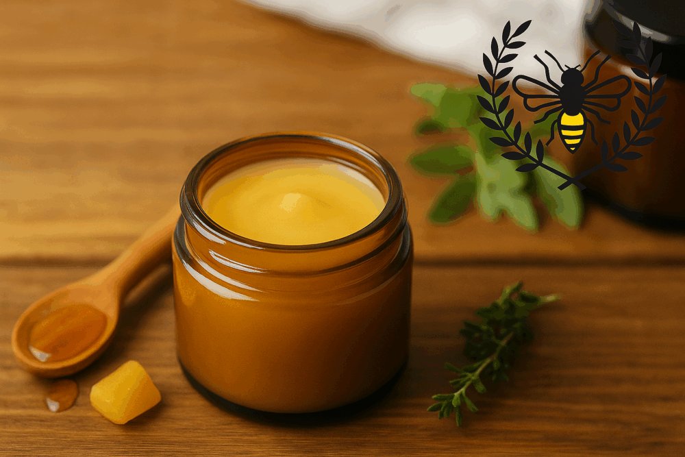 Natuurlijke balsem in glazen pot