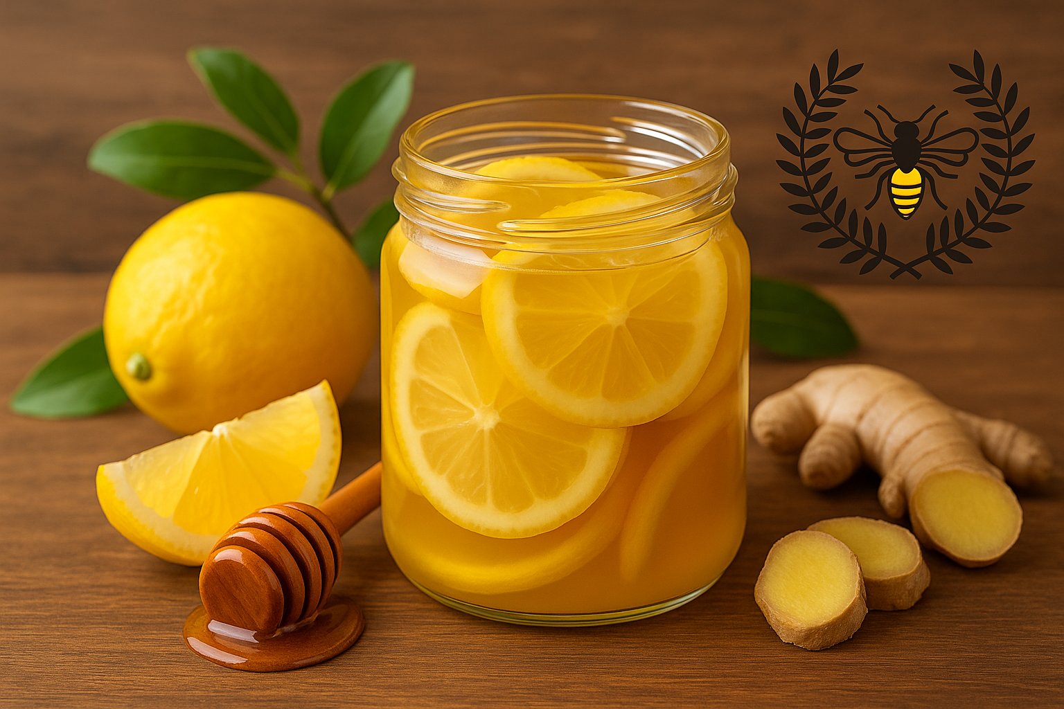 Lemon-honing siroop met gember